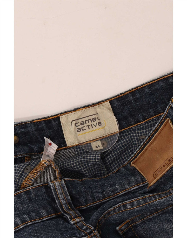 Camel Active Mens Straight Jeans W34 L32 Blue Cotton