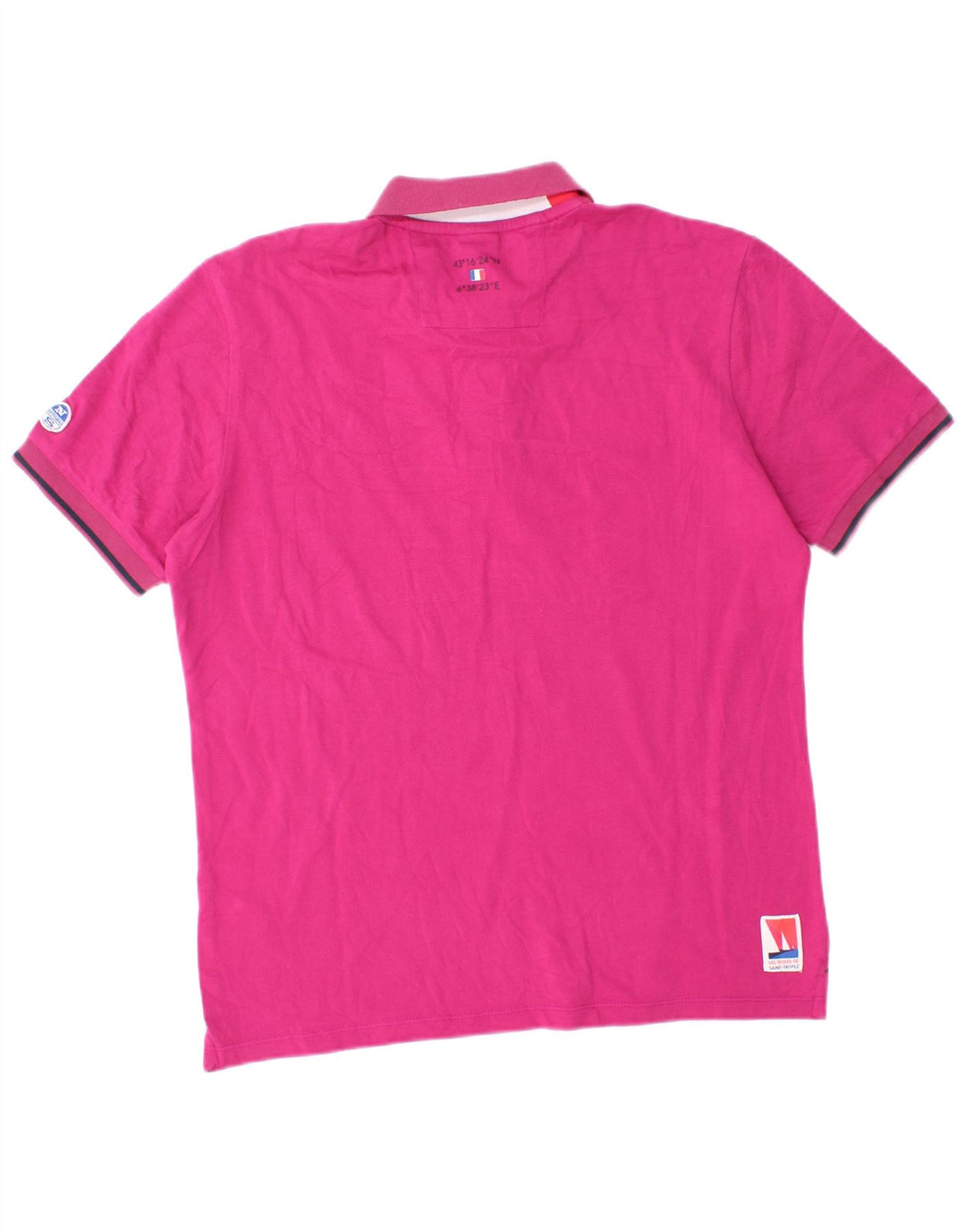 North Sails Mens Graphic Polo Shirt Small Pink Cotton