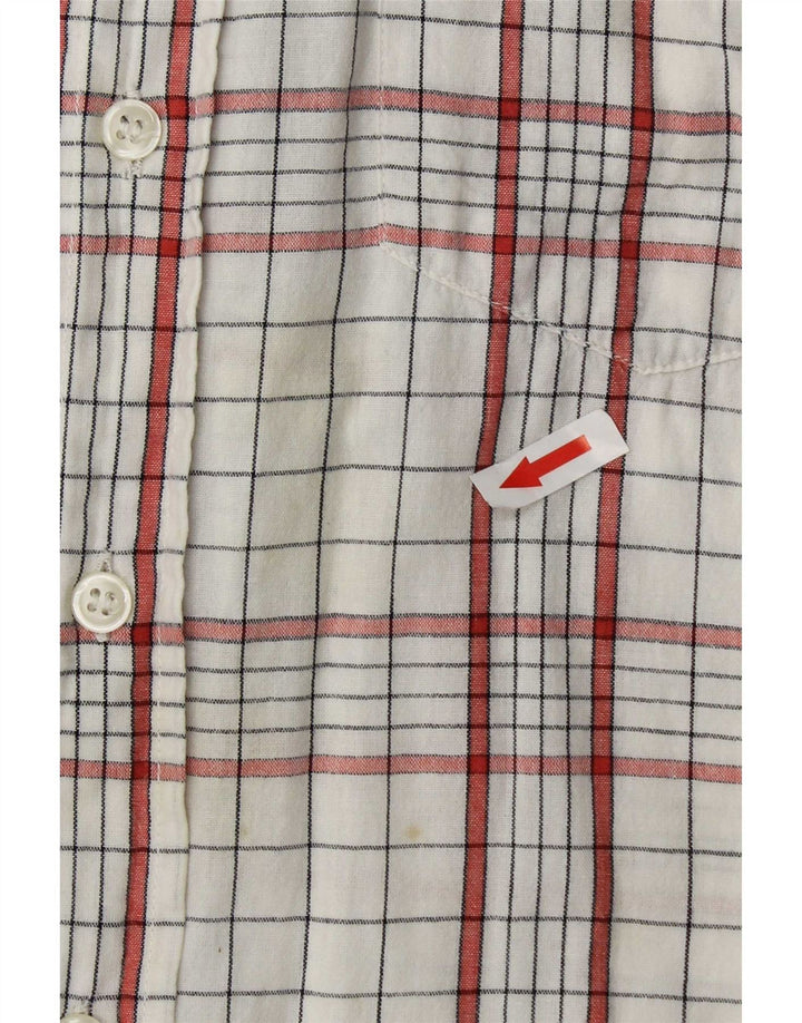 Carrera Mens Shirt XL White Check Cotton