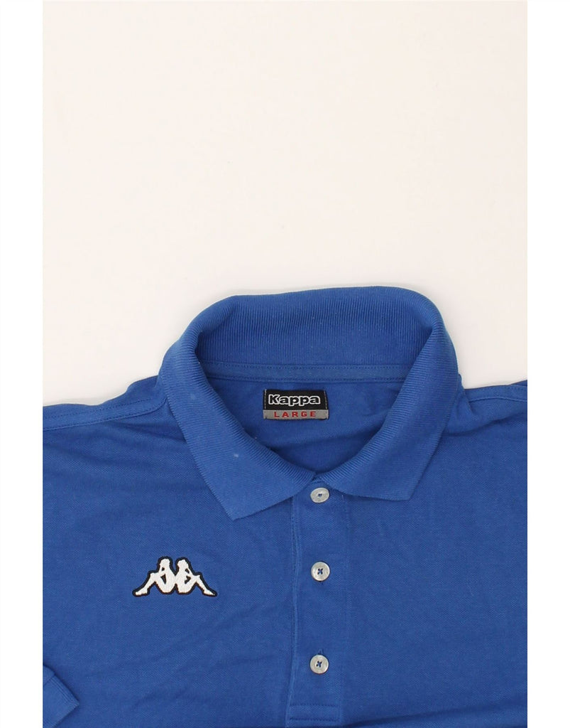 KAPPA Mens Polo Shirt Large Blue Cotton | Vintage Kappa | Thrift | Second-Hand Kappa | Used Clothing | Messina Hembry 