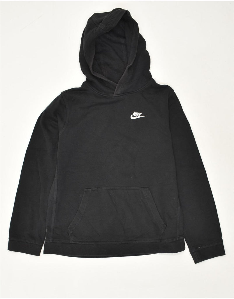 NIKE Boys Graphic Hoodie Jumper 13-14 Years XL Black Cotton | Vintage Nike | Thrift | Second-Hand Nike | Used Clothing | Messina Hembry 