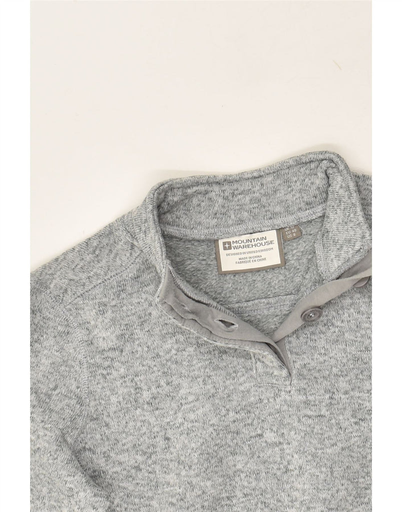 MOUNTAIN WAREHOUSE Womens Button Neck Jumper Sweater UK 12 Medium  Grey | Vintage Mountain Warehouse | Thrift | Second-Hand Mountain Warehouse | Used Clothing | Messina Hembry 