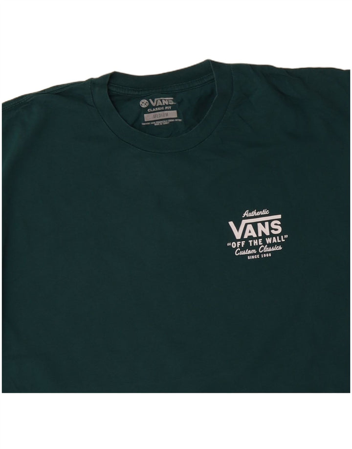 VANS Mens Classic Fit Graphic T-Shirt Top Medium Blue Cotton