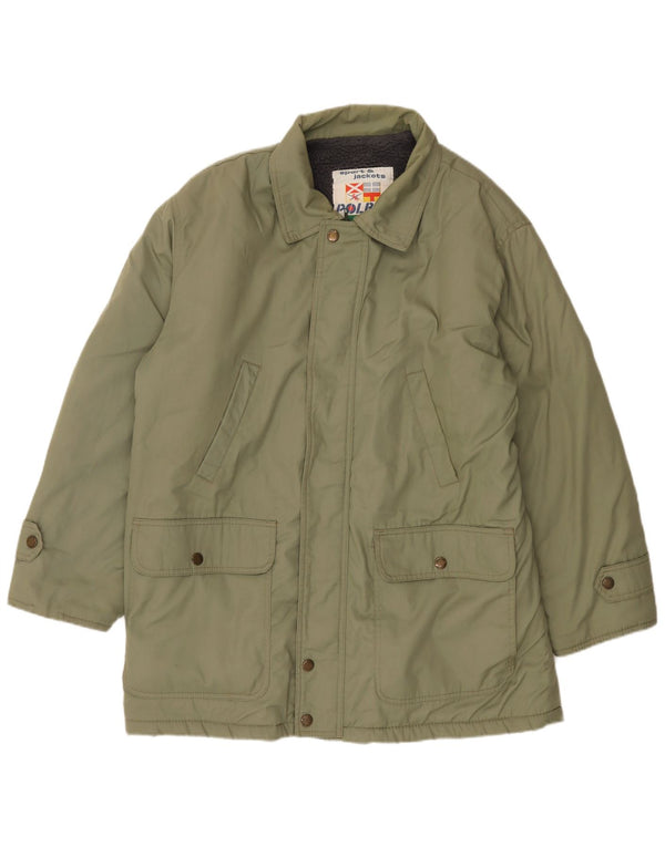 Polbot Mens Windbreaker Jacket UK 42 XL Green Polyamide