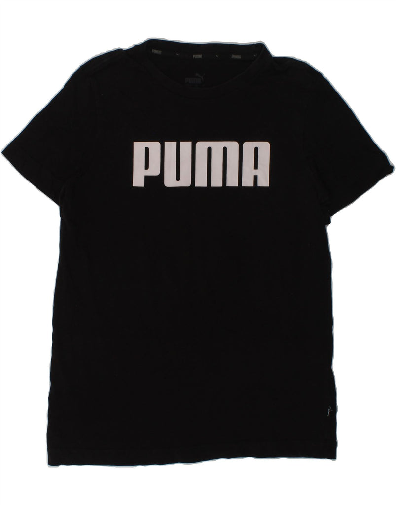 PUMA Boys Graphic T-Shirt Top 11-12 Years Black Cotton | Vintage Puma | Thrift | Second-Hand Puma | Used Clothing | Messina Hembry 