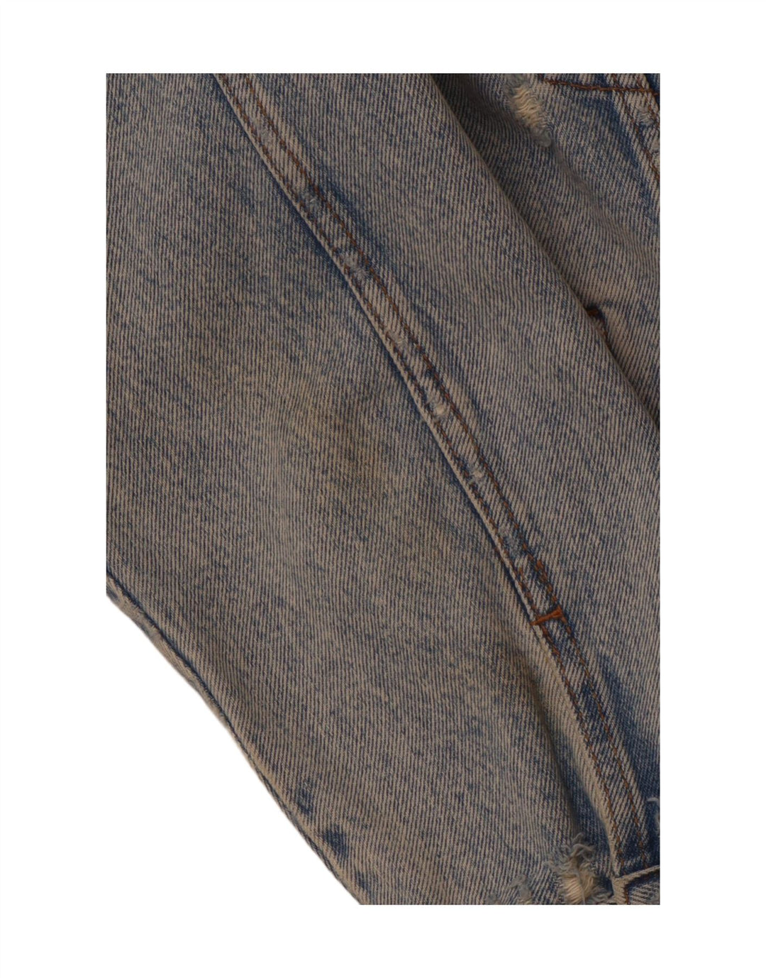 ZARA Mens Distressed Denim Jacket UK 38 Medium Blue Cotton