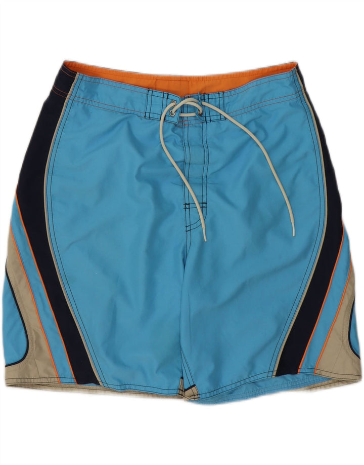 TOMMY HILFIGER Mens Swimming Shorts Small Blue Colourblock Polyester Vintage Tommy Hilfiger and Second-Hand Tommy Hilfiger from Messina Hembry 