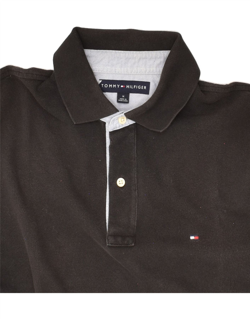 TOMMY HILFIGER Mens Polo Shirt Medium Black | Vintage Tommy Hilfiger | Thrift | Second-Hand Tommy Hilfiger | Used Clothing | Messina Hembry 