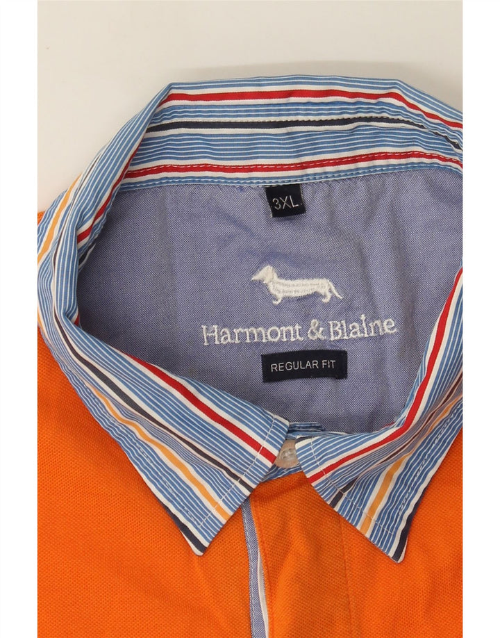 Harmont & Blaine Mens Regular Fit Polo Shirt 3XL Orange