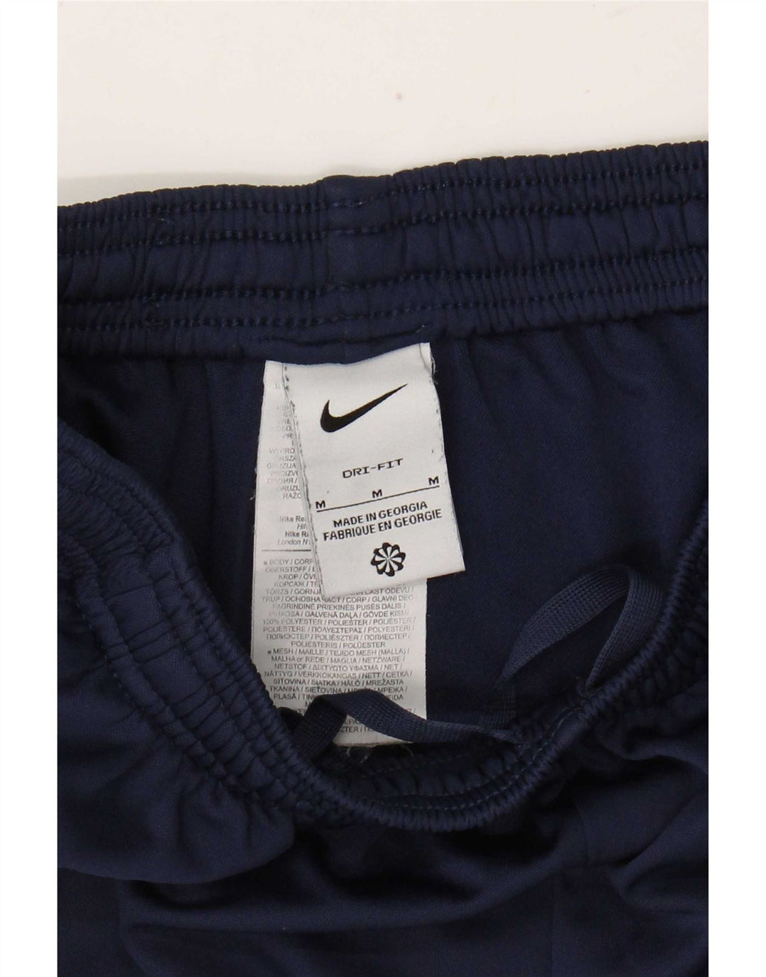 Nike Mens Dri Fit Tracksuit Trousers Medium Navy Blue Polyester