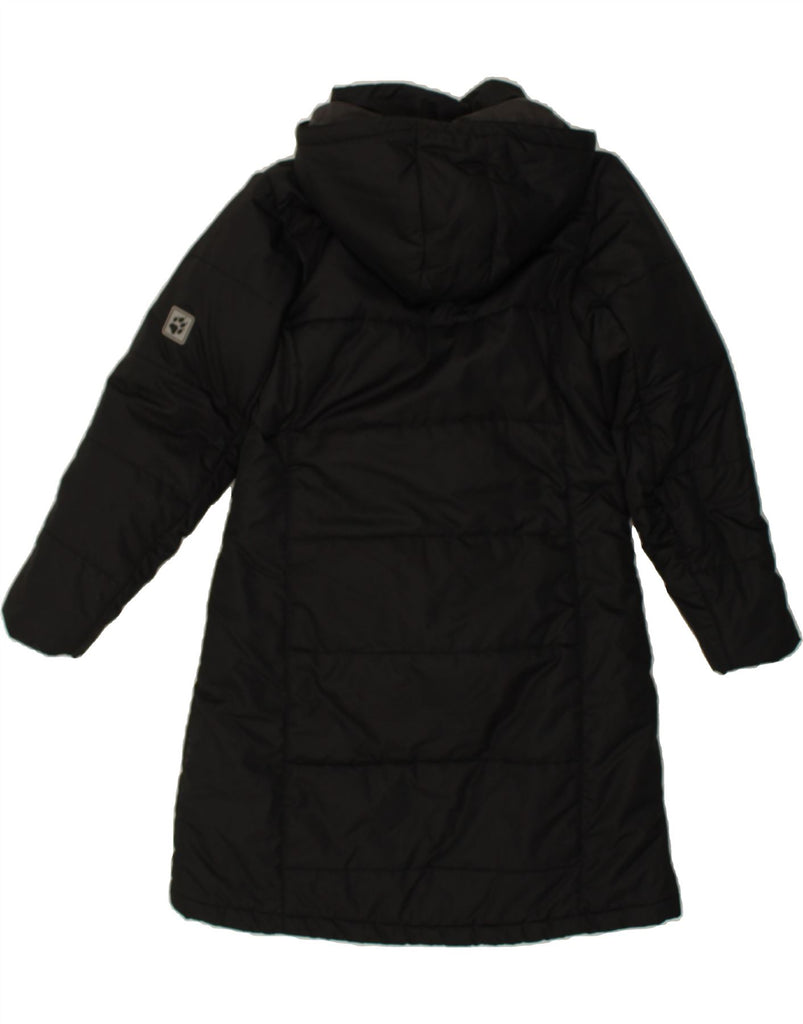JACK WOLFSKIN Womens Hooded Padded Coat UK 12/14 Medium Black Polyester | Vintage Jack Wolfskin | Thrift | Second-Hand Jack Wolfskin | Used Clothing | Messina Hembry 