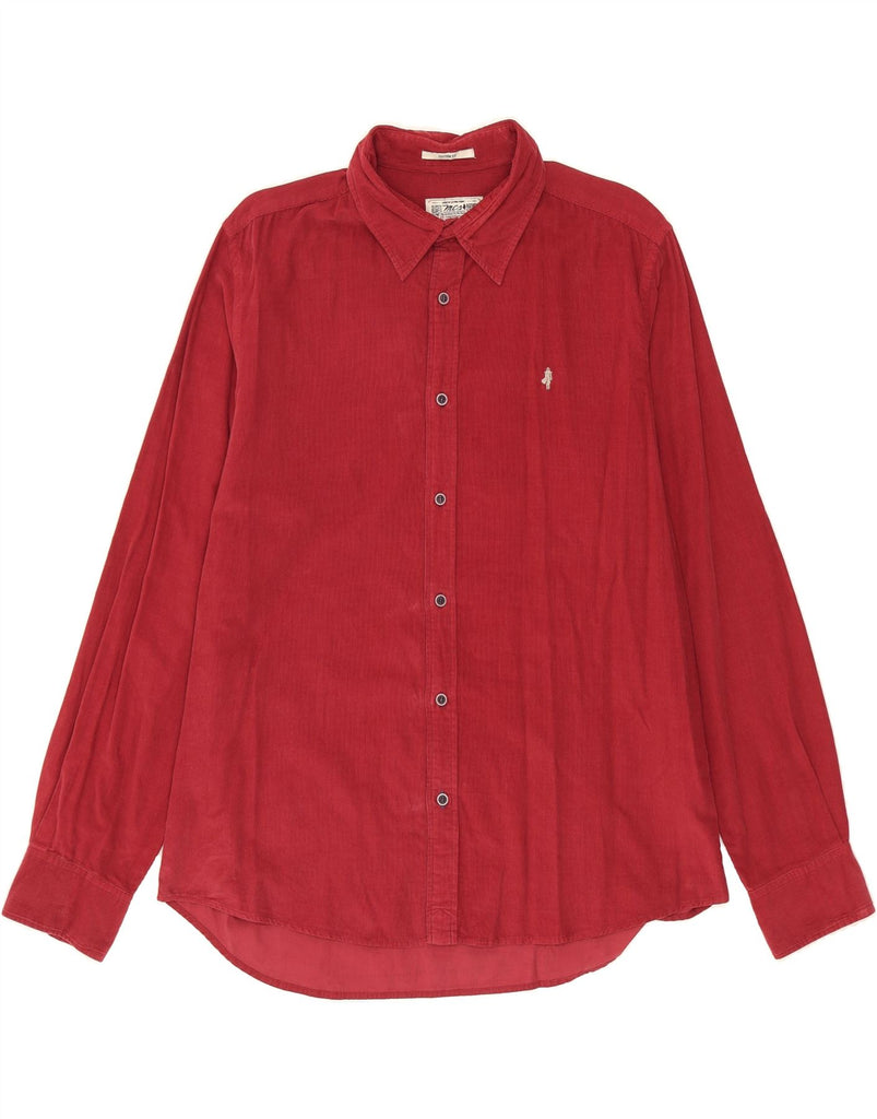 MARLBORO CLASSICS Mens Corduroy Shirt XL Red Cotton Vintage Marlboro Classics and Second-Hand Marlboro Classics from Messina Hembry 
