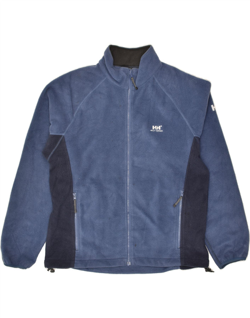 HELLY HANSEN Mens Fleece Jacket UK 42 XL Blue Colourblock Polyester | Vintage Helly Hansen | Thrift | Second-Hand Helly Hansen | Used Clothing | Messina Hembry 