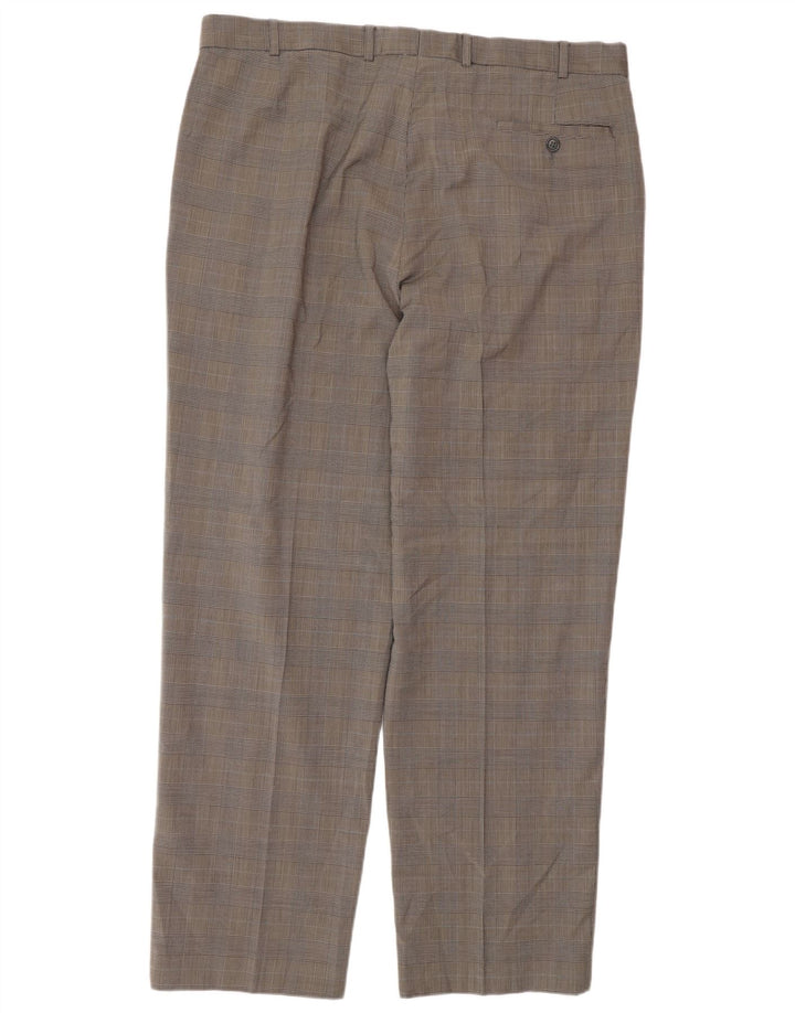 Marks & Spencer Mens Tailored Fit Suit Trousers W38 L31 Black Houndstooth