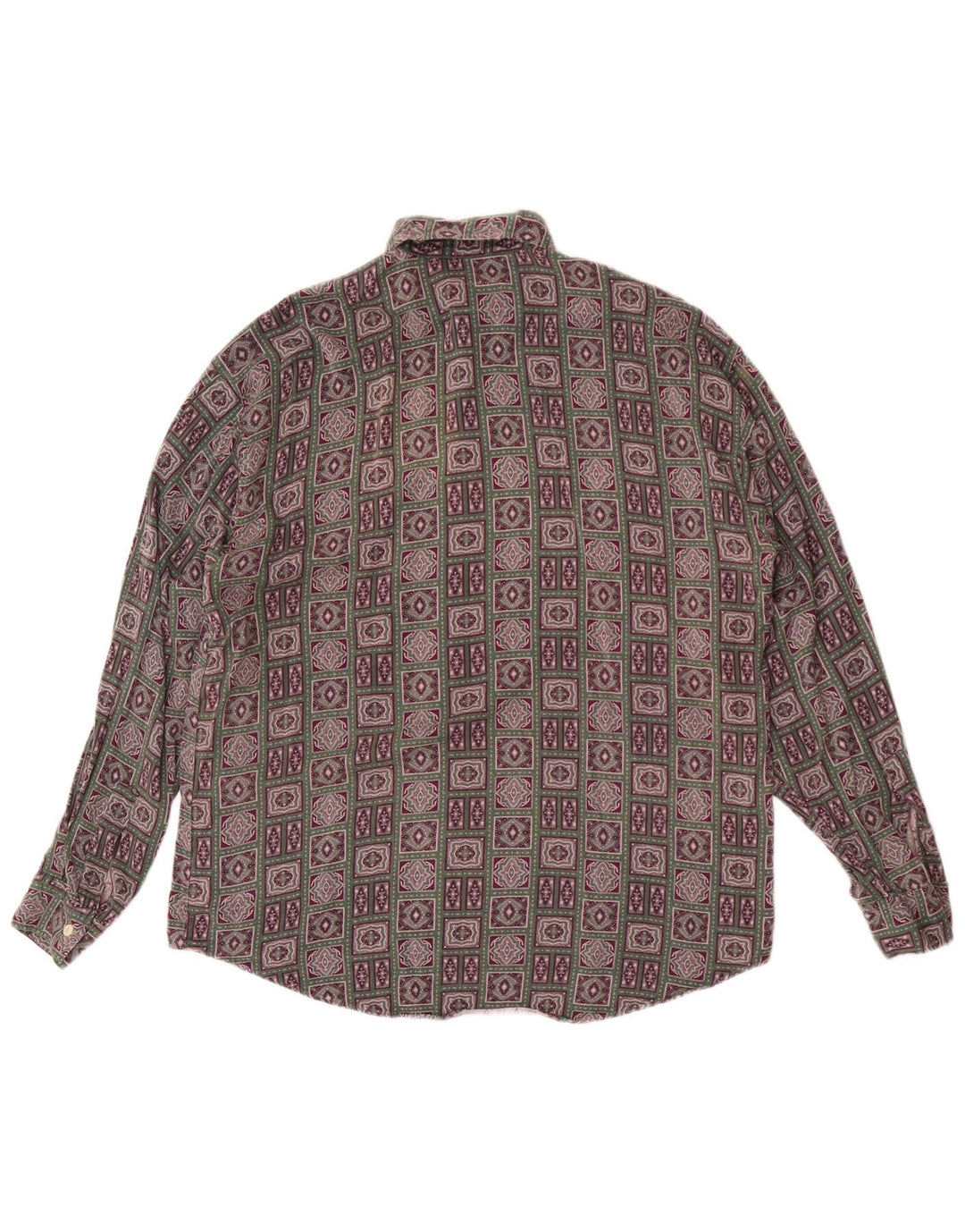 Benetton Mens Shirt Large Multicoloured Geometric