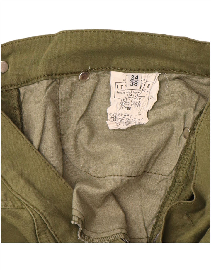 Versace Womens Cargo Shorts IT 38 XS W24  Khaki Cotton