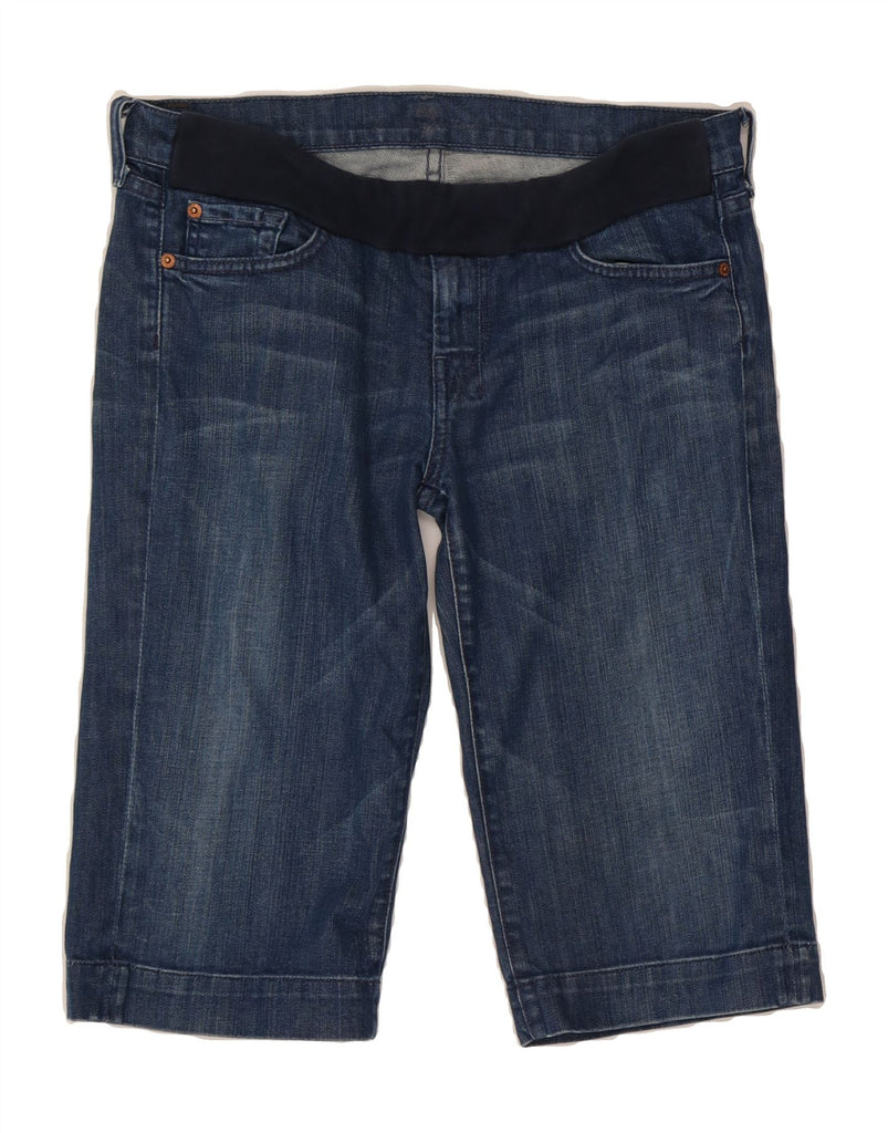 7 FOR ALL MANKIND Womens Bermuda Denim Shorts W29 Medium Blue Cotton Vintage 7 For All Mankind and Second-Hand 7 For All Mankind from Messina Hembry 