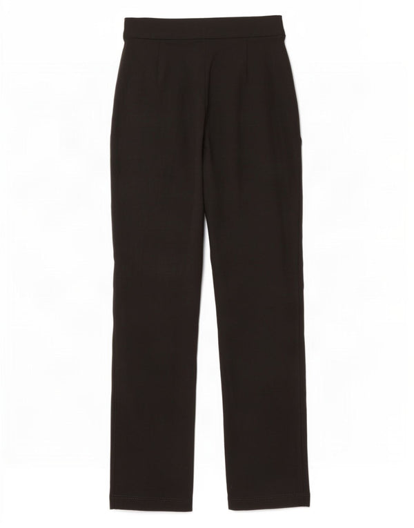Marks & Spencer Womens Straight Casual Trousers UK 8 Small W26 L30 Black