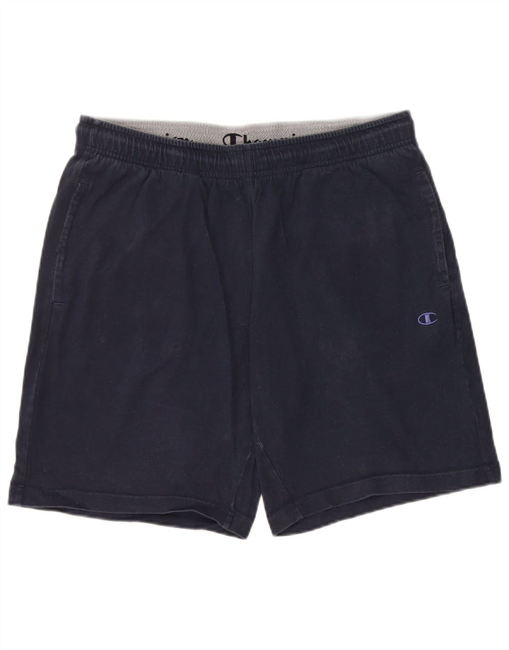Champion Mens Sport Shorts Large  Navy Blue Cotton