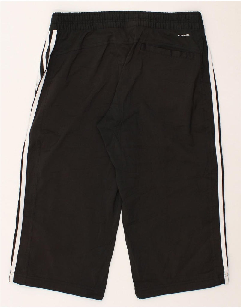 ADIDAS Womens Climalite Bermuda Sport Shorts UK 14 Large Black Polyester | Vintage Adidas | Thrift | Second-Hand Adidas | Used Clothing | Messina Hembry 