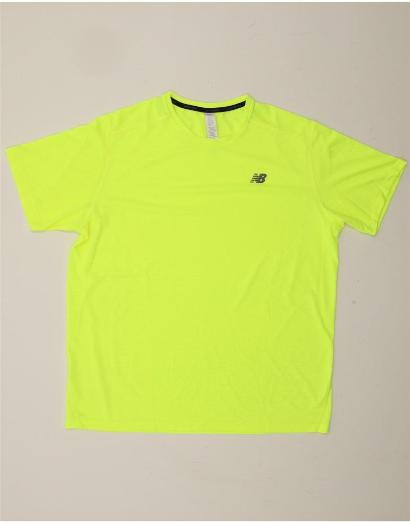 NEW BALANCE Mens T-Shirt Top XL Green Polyester Vintage New Balance and Second-Hand New Balance from Messina Hembry 