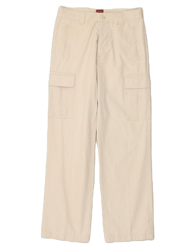 RIFLE Womens Khakis Straight Cargo Trousers W26 L29 Beige | Vintage Rifle | Thrift | Second-Hand Rifle | Used Clothing | Messina Hembry 