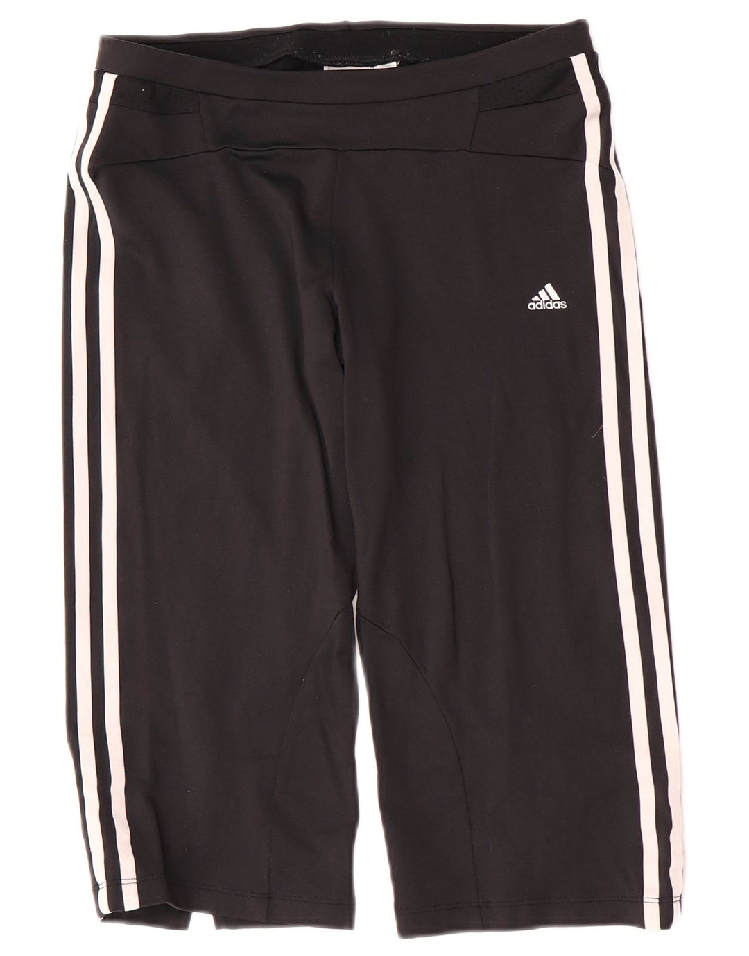 Adidas Womens Capri Tracksuit Trousers UK 12 Medium Black Nylon