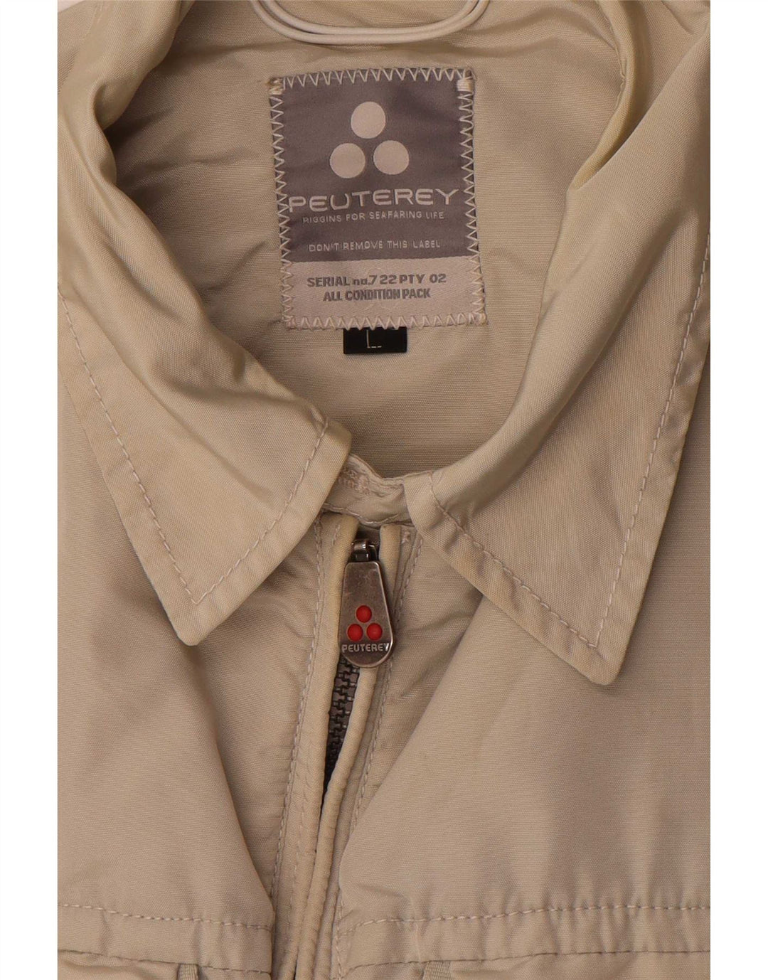 PEUTEREY Mens Utility Jacket UK 40 Large Beige