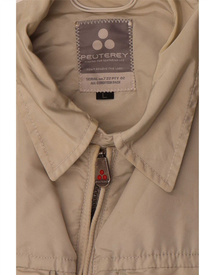 PEUTEREY Mens Utility Jacket UK 40 Large Beige