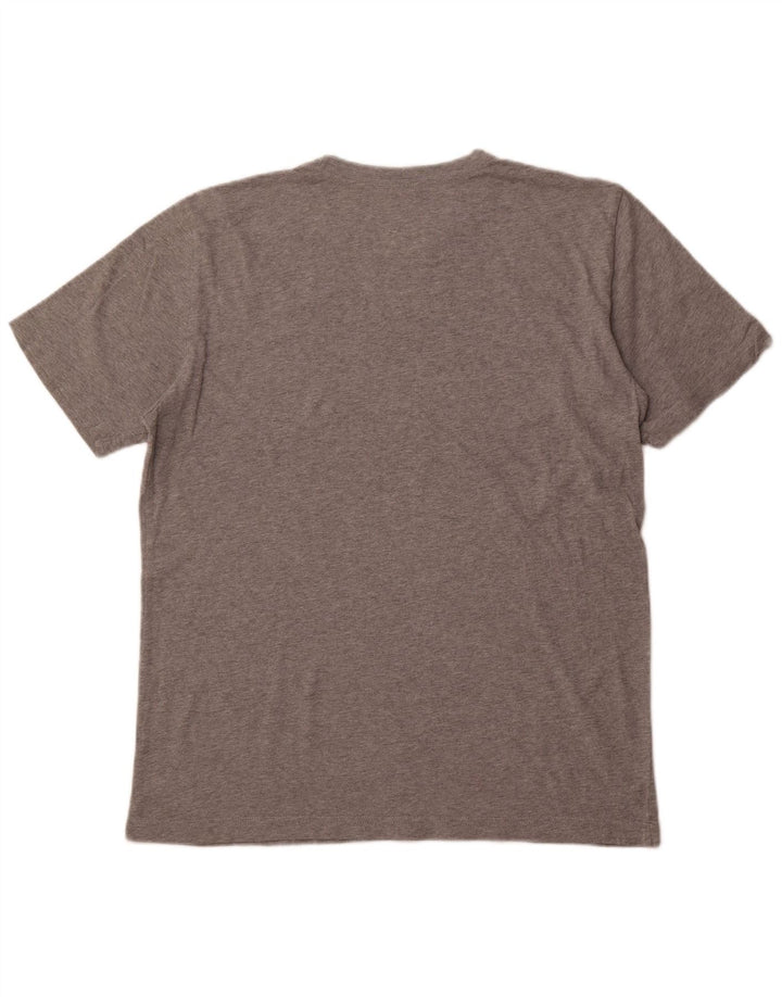 NIKE Mens Regular Fit Graphic T-Shirt Top Large Grey Cotton