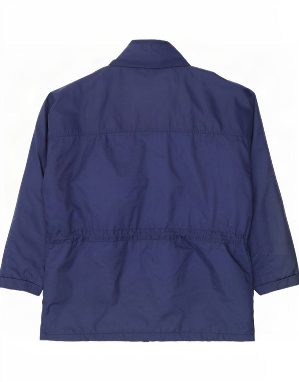 Fila Mens Hooded Windbreaker Jacket UK 40 Large Navy Blue Nylon