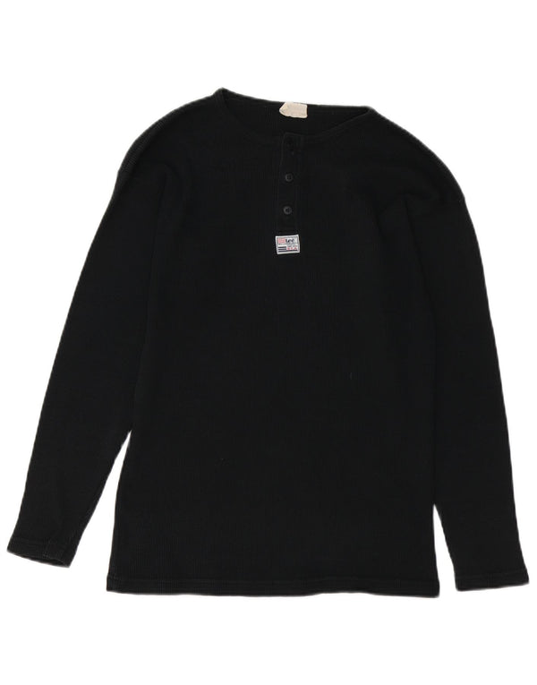 LEE Mens Top Long Sleeve Medium Black