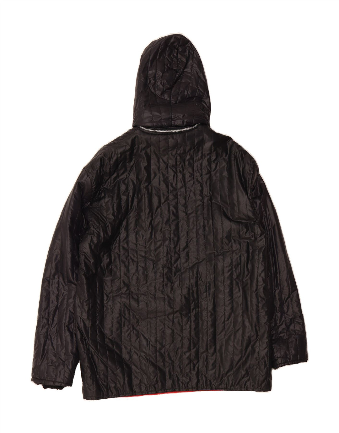 VINTAGE Womens Hooded Padded Jacket UK 16 Large Black Vintage Vintage and Second-Hand Vintage from Messina Hembry 