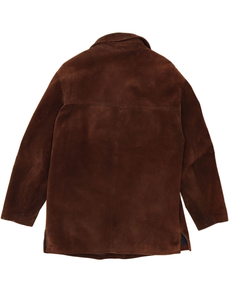 VINTAGE Womens Leather Windbreaker Coat IT 44 Medium Brown Leather Vintage Vintage and Second-Hand Vintage from Messina Hembry 