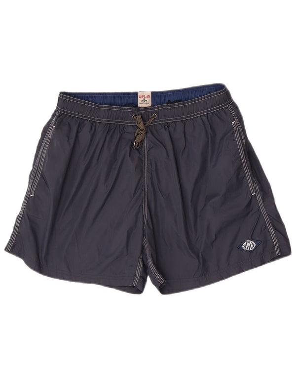 Replay Boys Swimming Shorts 11-12 Years Large Navy Blue Polyamide