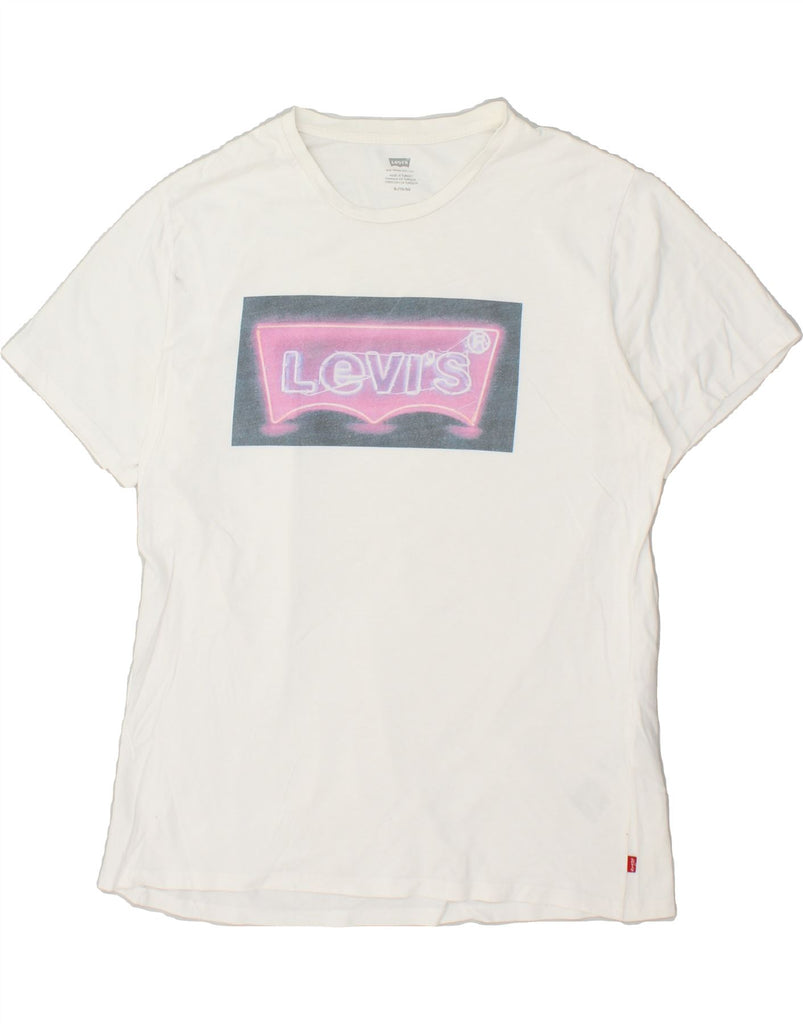 LEVI'S Mens Graphic T-Shirt Top XL White Cotton | Vintage Levi's | Thrift | Second-Hand Levi's | Used Clothing | Messina Hembry 