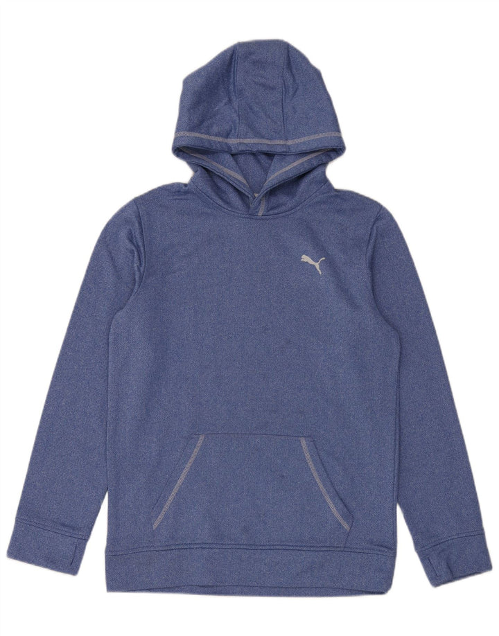 Puma Boys Hoodie Jumper 15-16 Years XL Blue Polyester