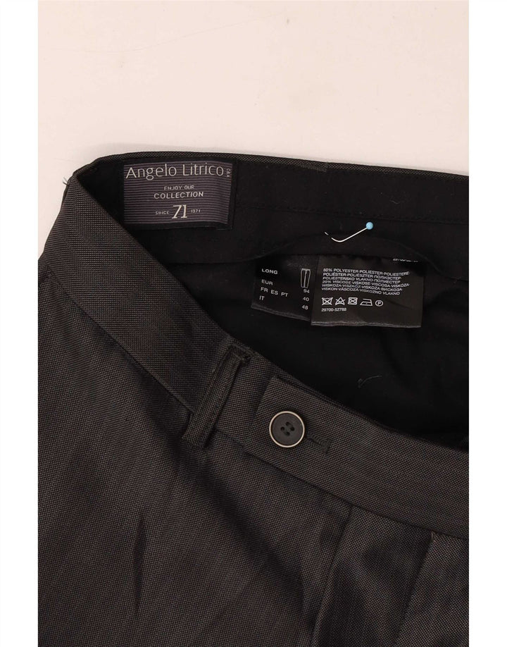 Angelo Litrico Mens Straight Suit Trousers IT 48 Medium W32 L33 Grey
