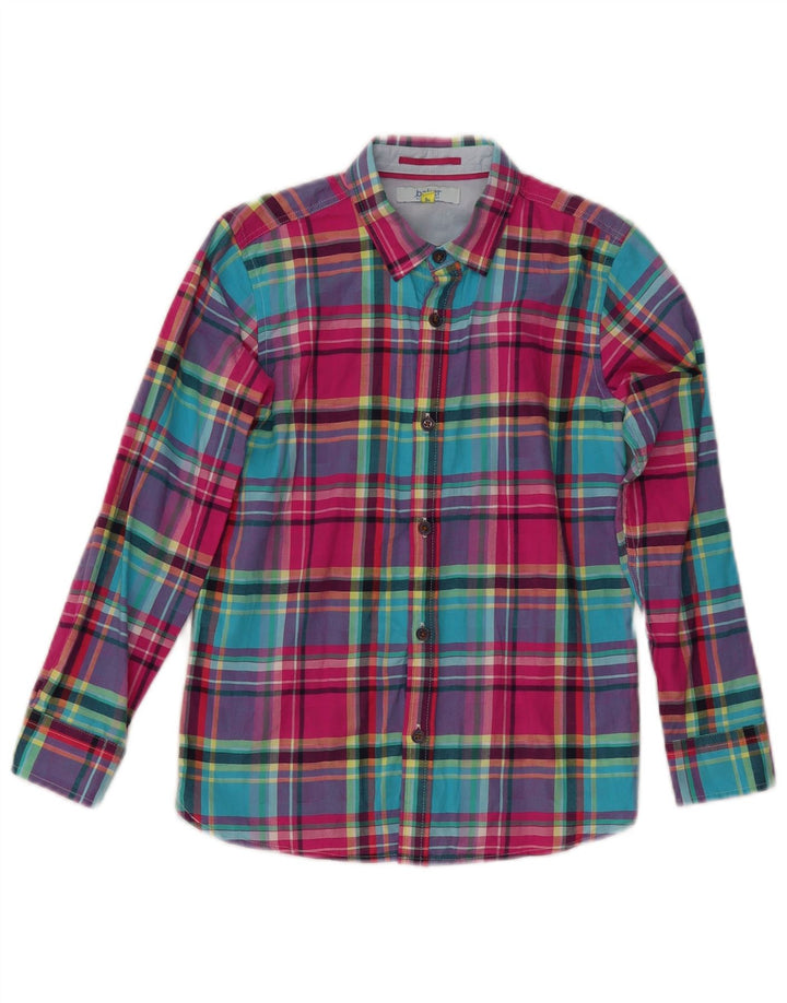 TED BAKER Boys Flannel Shirt 9-10 Years Multicoloured Check Cotton