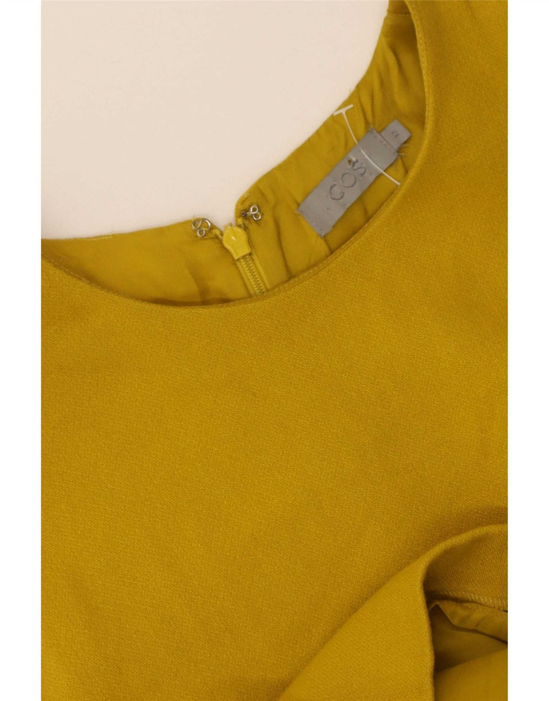 Cos Womens Sleeveless Shift Dress IT 42 Medium Yellow