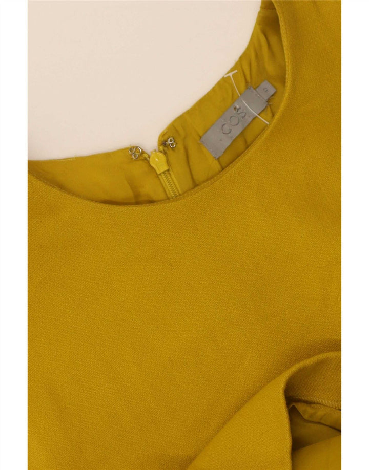 Cos Womens Sleeveless Shift Dress IT 42 Medium Yellow