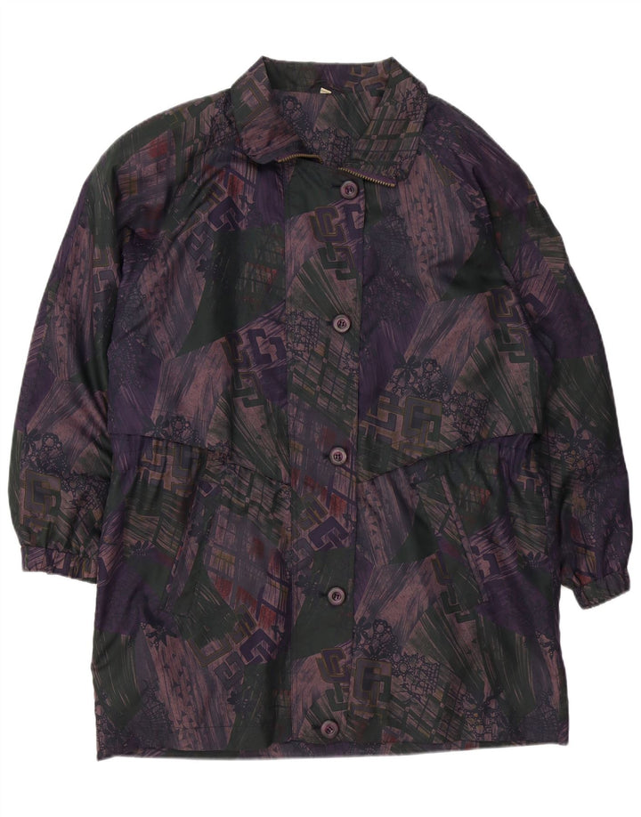 Vintage Womens Windbreaker Coat EU 38 Medium Multicoloured Geometric