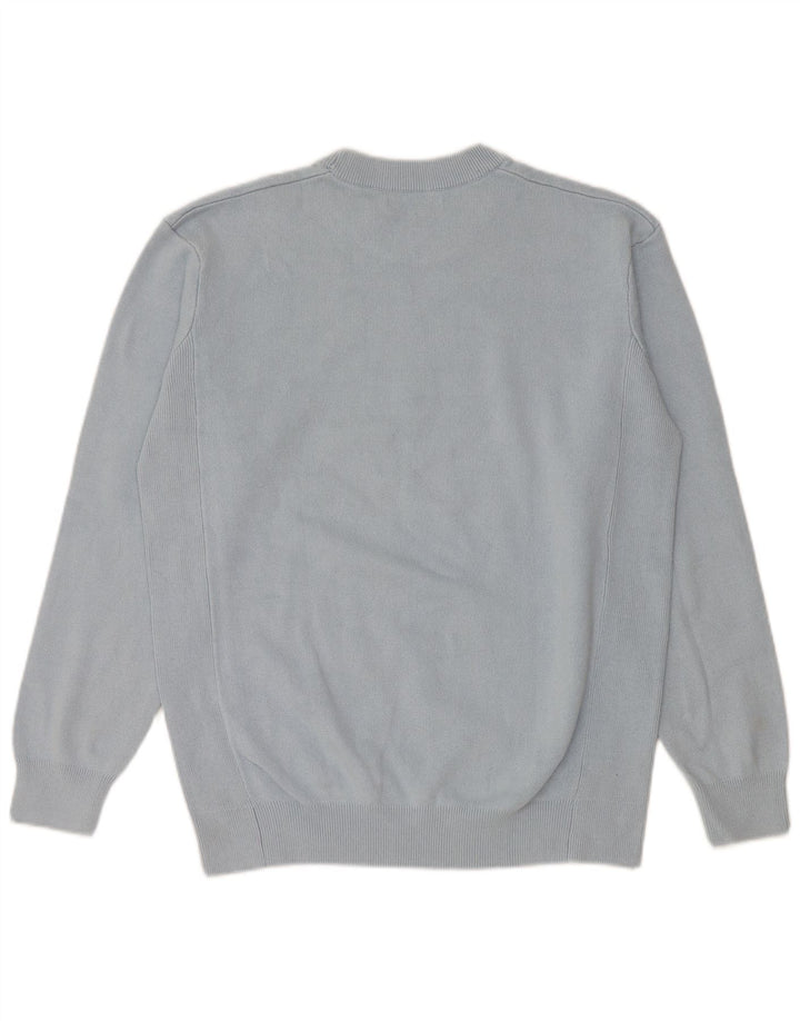 Zara Mens Crew Neck Jumper Sweater Small Blue