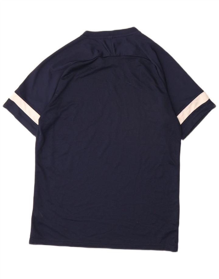 Nike Mens Dri Fit T-Shirt Top Large Navy Blue Colourblock