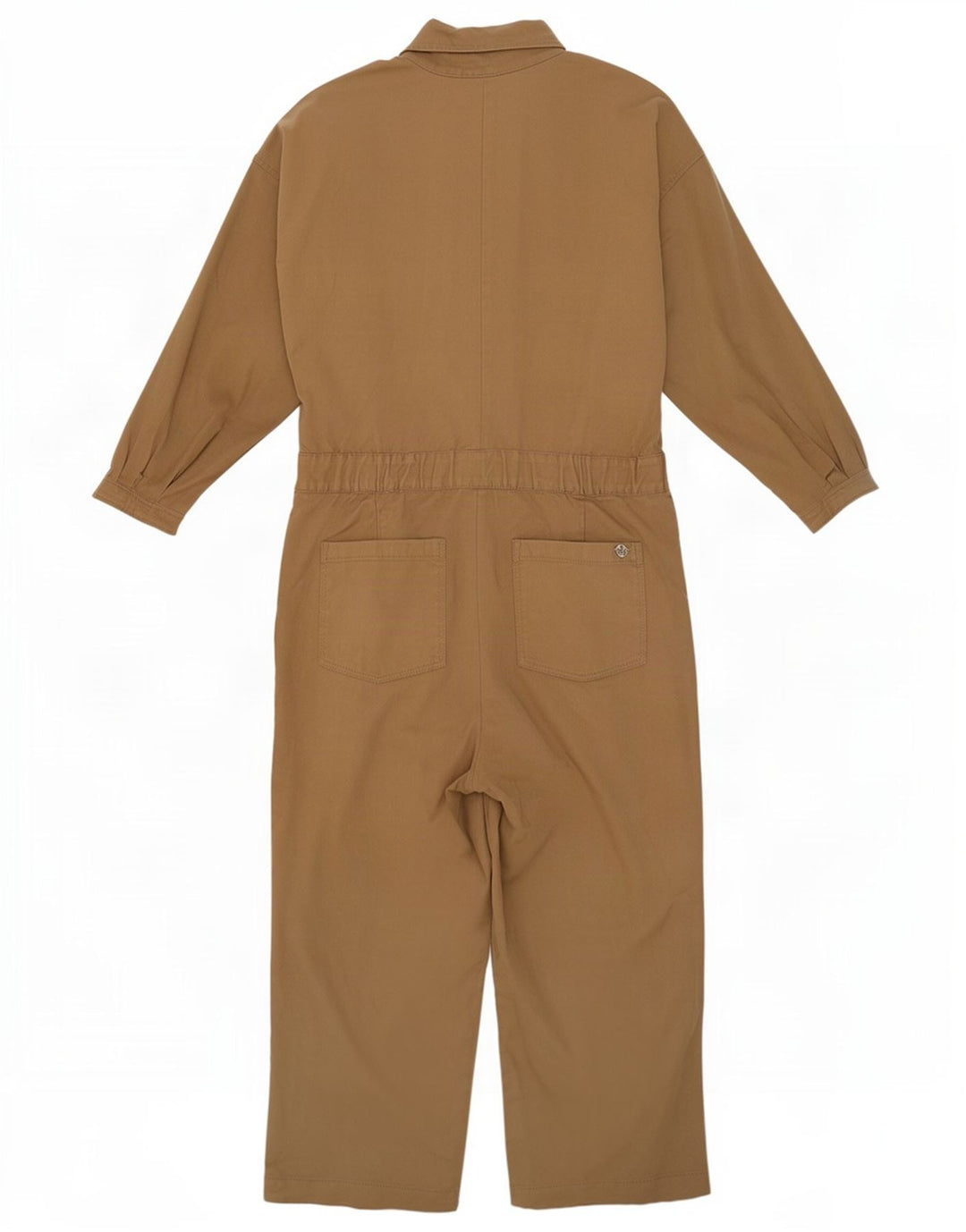 Massimo Dutti Womens Jumpsuit UK 12 Medium Beige Cotton