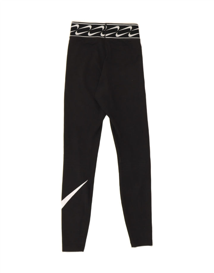 NIKE Womens Graphic Leggings UK 4 XS  Black Cotton Vintage Nike and Second-Hand Nike from Messina Hembry 
