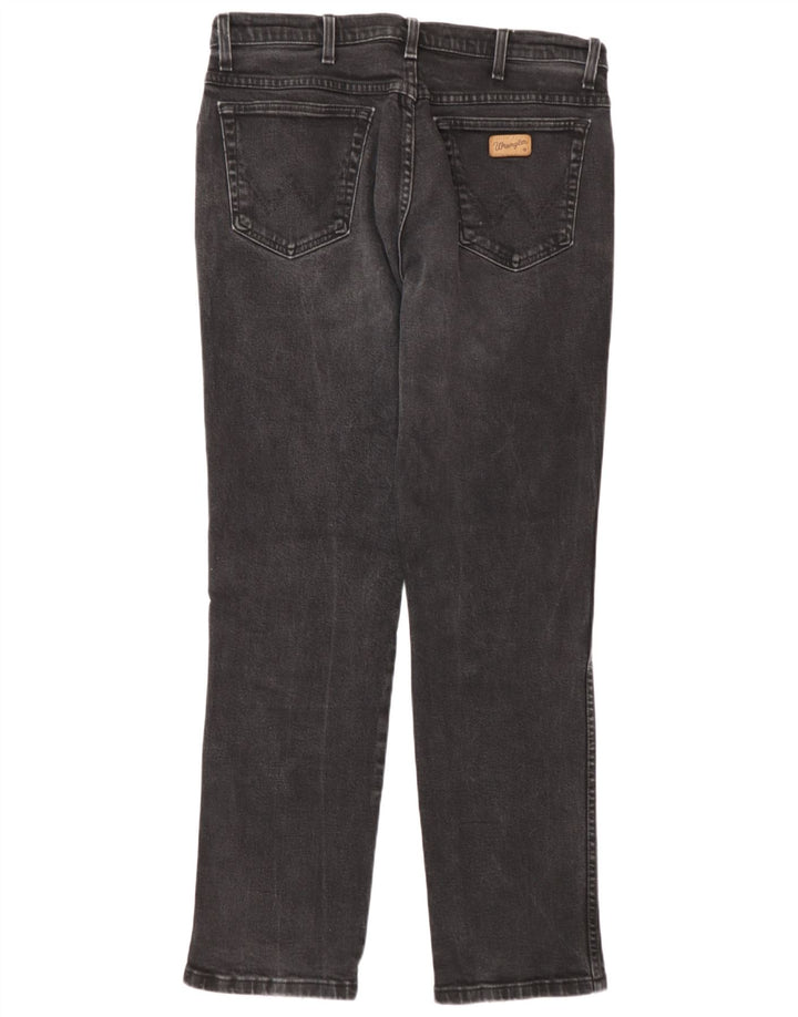 Wrangler Mens Texas Straight Jeans W36 L32 Grey Cotton