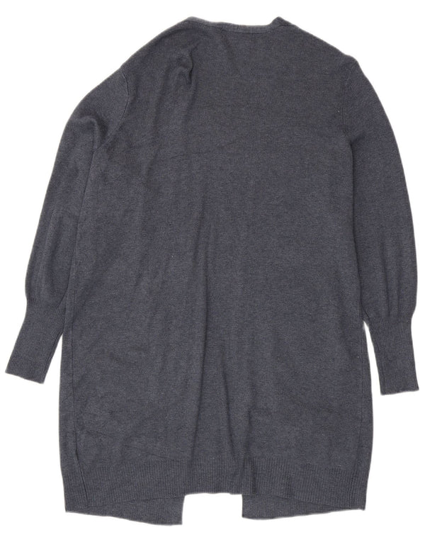 Marks & Spencer Womens Longline Cardigan Sweater UK 14 Medium Navy Blue
