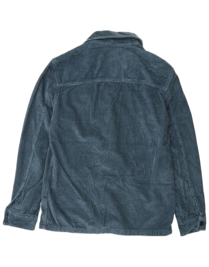 Marks & Spencer Mens Overshirt Corduroy Shirt Small Blue Cotton