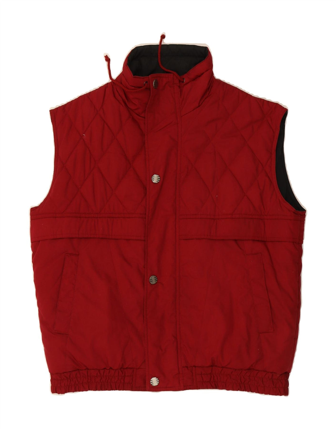 SHAMP Mens Reversible Gilet UK 38 Medium Red Colourblock Polyester Vintage Shamp and Second-Hand Shamp from Messina Hembry 